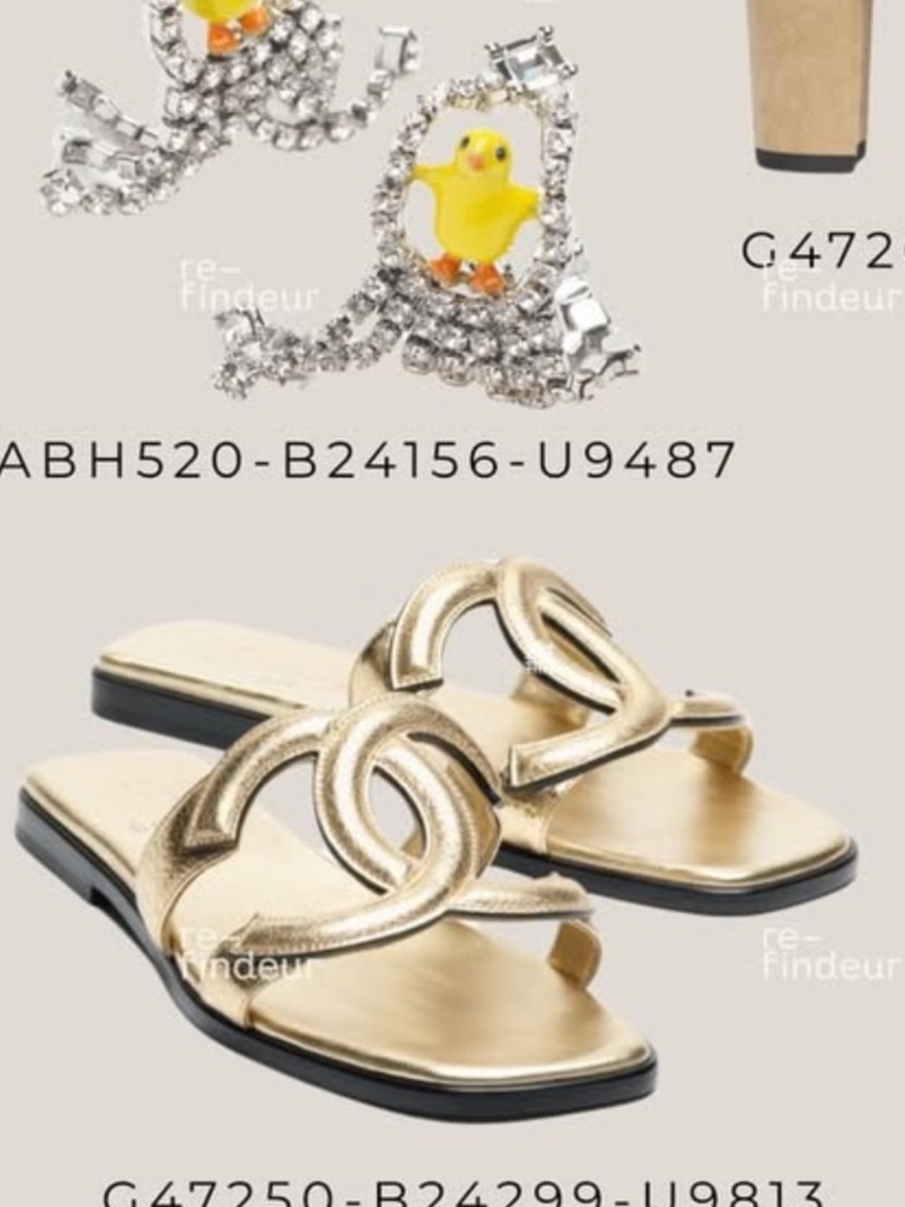 Classic CC Gold Logo Slide Sandals - Picture 4 of 4